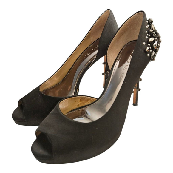 Antonio Melani Black Heels Size 8.5 - Picture 2 of 10